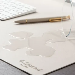 Smead 36 x 17 Vegan Leather Desk Pads - SandStone