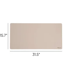 Smead 31.5 x 15.7 Vegan Leather Desk Pads - SandStone