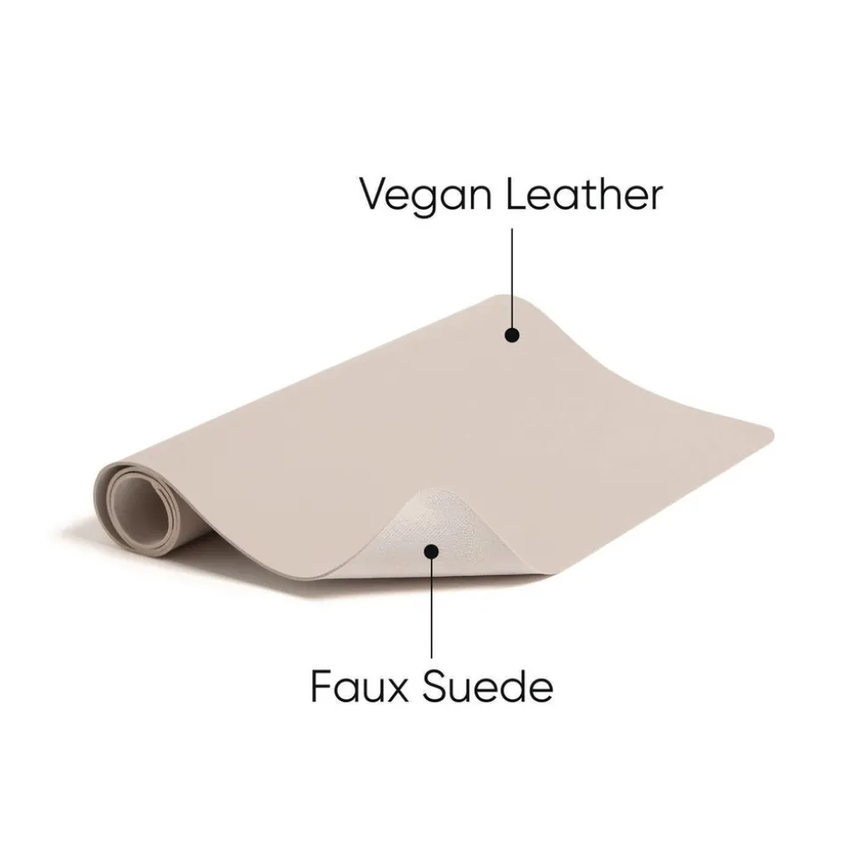 Smead 31.5 x 15.7 Vegan Leather Desk Pads - SandStone