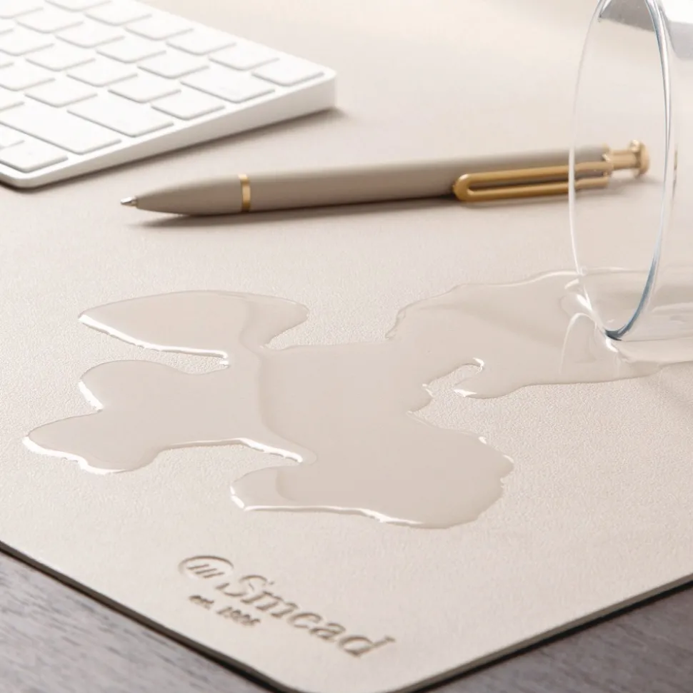Smead 31.5 x 15.7 Vegan Leather Desk Pads - SandStone
