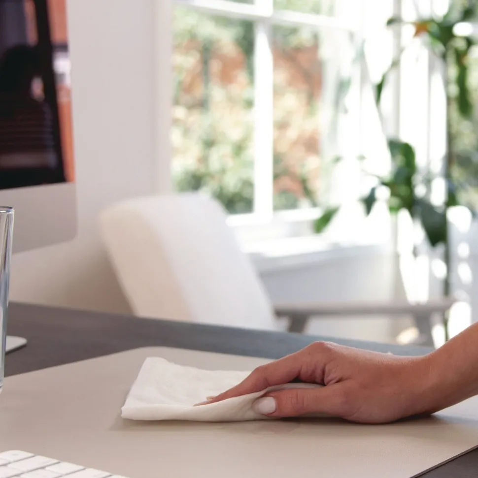 Smead 31.5 x 15.7 Vegan Leather Desk Pads - SandStone