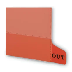 Smead 1/3-Cut End Tab Out 8.5 in. x 11 in. Colored Poly Out Guides with Pockets - Red (25/Box)