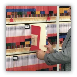 Smead 1/3-Cut End Tab Out 8.5 in. x 11 in. Colored Poly Out Guides with Pockets - Red (25/Box)