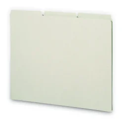 Smead 1/3-Cut Tab 8.5 in. x 11 in. Recycled Blank Top Tab File Guides - Green (100/Box)