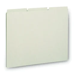 Smead 1/3-Cut Tab 8.5 in. x 11 in. Recycled Blank Top Tab File Guides - Green (100/Box)