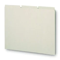Smead 1/3-Cut Tab 8.5 in. x 11 in. Recycled Blank Top Tab File Guides - Green (100/Box)