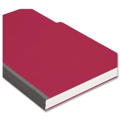Smead 1/3-Cut Tabs Assorted Legal Size 1 in. Expansion Recycled Heavy Pressboard Folders - Bright Red (25/Box)