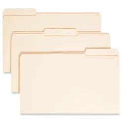 Smead 1/3-Cut Tabs Assorted Legal Size 0.75 in. Expansion 14-pt Reinforced Tab Manila File Folders - Manila (100/Box)