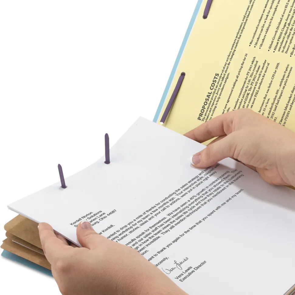 Smead Eight-Section 3-Divider Pressboard Top Tab Classification Folders - Legal Size/Blue (10/Box)