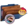 Smead Eight-Section Pressboard Top Tab Classification Folders - Dark Blue/Legal Size (10/Box)