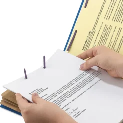 Smead Eight-Section Pressboard Top Tab Classification Folders - Dark Blue/Legal Size (10/Box)