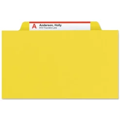 Smead Four-Section Pressboard Top Tab Classification Folders - Yellow/Legal Size (10/Box)
