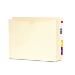 Smead Letter Size Straight Tab Heavyweight End Tab File Jacket with 2 in. Expansion - Manila (25/Box)