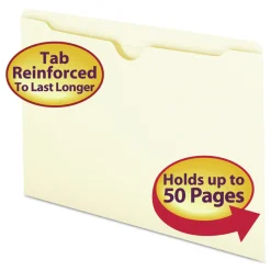 Smead 2-Ply Straight Tab Legal Size File Jackets - Manila (100/Box)