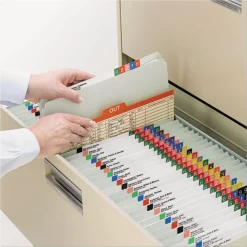 Smead Recycled Pressboard Fastener Folders with Straight Tabs - Letter, Gray/Green (25/Box)