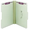 Smead Recycled Pressboard Fastener Folders with 1/3-Cut Tabs - Legal, Gray/Green (25/Box)