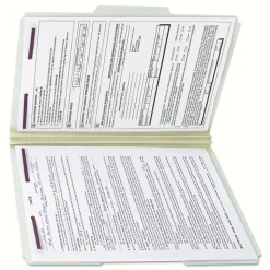 Smead Recycled Pressboard Fastener Folders with 1/3-Cut Tabs - Legal, Gray/Green (25/Box)