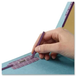 Smead 6-Section Pressboard Top Tab Classification Folders with 6 SafeSHIELD Fasteners - Letter Size/Assorted (10/Box)