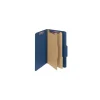 Smead Six SafeSHIELD Fasteners 2 Dividers Legal Size Six-Section Pressboard Top Tab Classification Folders - Dark Blue (10/Box)