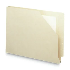 Smead Straight Tab Letter Size 14-pt End Tab Jackets with Reinforced Tabs - Manila (50/Box)