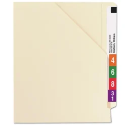 Smead Straight Tab Letter Size 14-pt End Tab Jackets with Reinforced Tabs - Manila (50/Box)