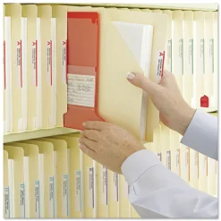 Smead Straight Tab Letter Size 14-pt End Tab Jackets with Reinforced Tabs - Manila (50/Box)