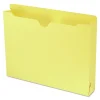 Smead Straight Tab Letter Size Colored File Jackets with Reinforced Double-Ply Tab - Yellow (50/Box)