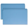 Smead Straight Tabs Legal Size 0.75 in. Expansion Reinforced Top Tab Colored File Folders - Blue (100/Box)