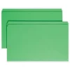 Smead Straight Tabs Legal Size 0.75 in. Expansion Reinforced Top Tab Colored File Folders - Green (100/Box)