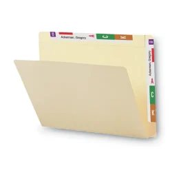 Smead Straight Tabs Letter Size 0.75 in. Expansion Heavyweight End Tab Conversion File Folders - Manila (100/Box)