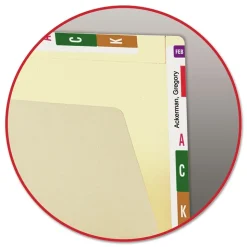 Smead Straight Tabs Letter Size 0.75 in. Expansion Heavyweight End Tab Conversion File Folders - Manila (100/Box)