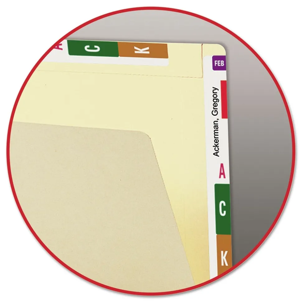 Smead Straight Tabs Letter Size 0.75 in. Expansion Heavyweight End Tab Conversion File Folders - Manila (100/Box)