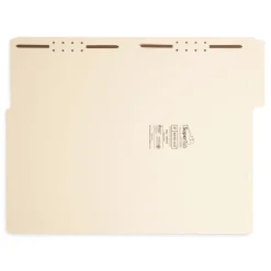 Smead SuperTab 0.75 in. Expansion Reinforced Guide Height Fastener Folders - Manila/Legal Size (50/Box)