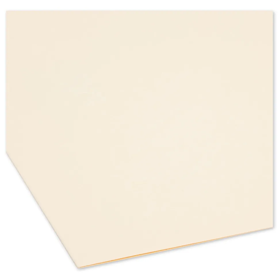 Smead SuperTab 0.75 in. Expansion Reinforced Guide Height Fastener Folders - Manila/Legal Size (50/Box)