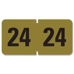 Smead Yearly End Tab 2024 File Folder Labels - Gold (1-Roll)