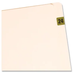 Smead Yearly End Tab 2024 File Folder Labels - Gold (1-Roll)