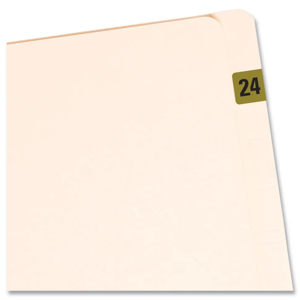 Smead Yearly End Tab 2024 File Folder Labels - Gold (1-Roll)