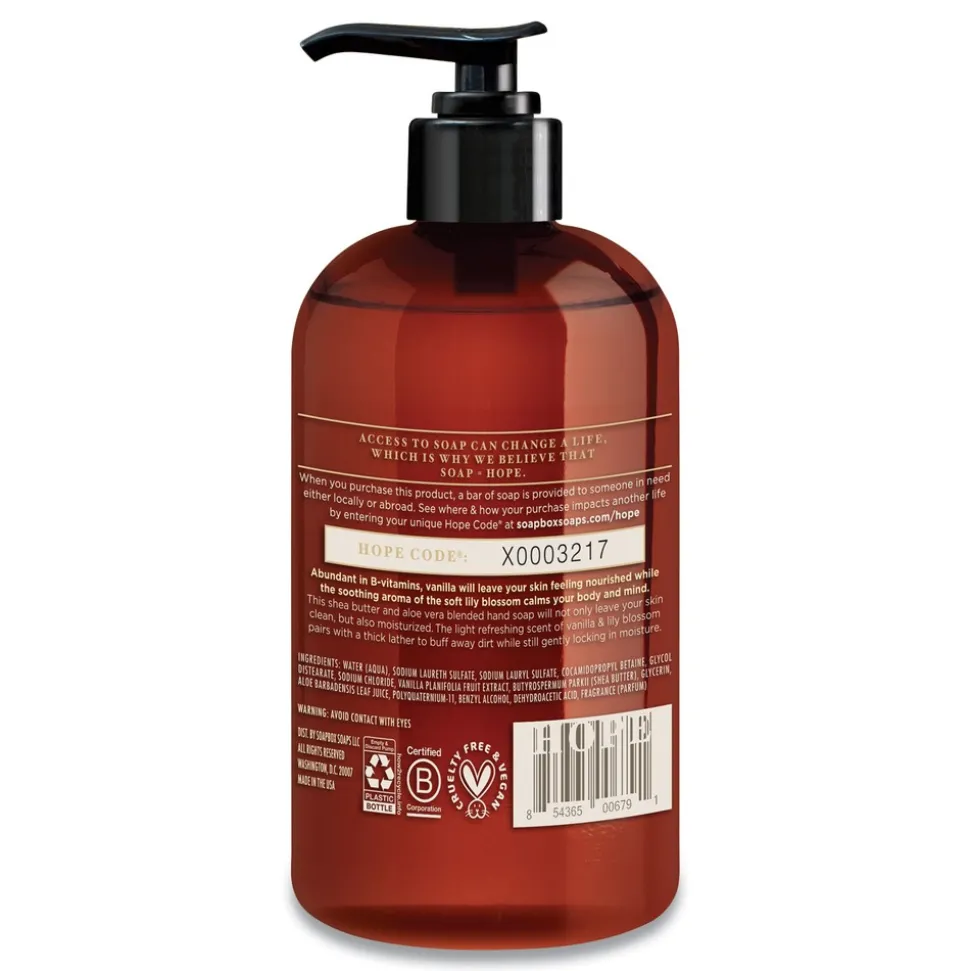 Soapbox 12 oz Hand Soap - Vanilla and Lily Blossom Scent (12/Carton)