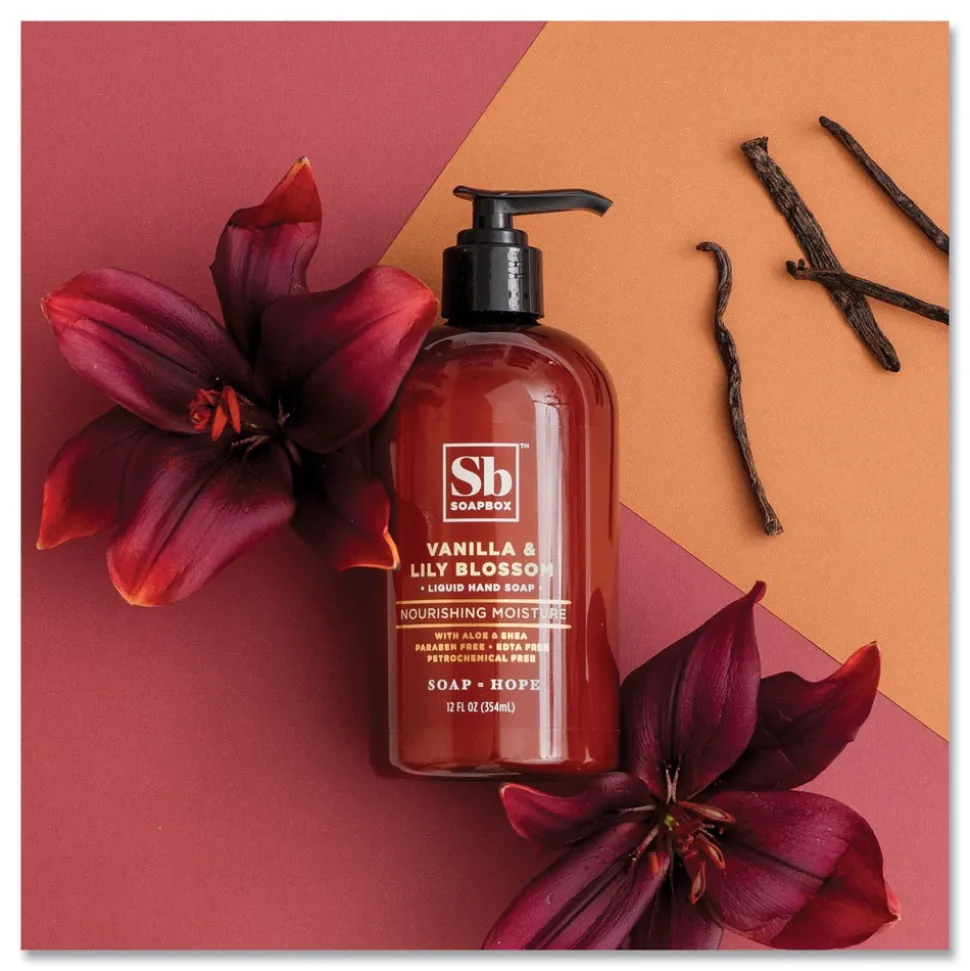 Soapbox 12 oz Hand Soap - Vanilla and Lily Blossom Scent (12/Carton)