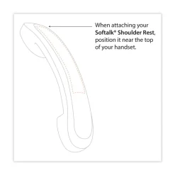 Softalk 2.63 in. x 7.5 in. x 2.25 in. Standard Telephone Shoulder Rest - Ivory