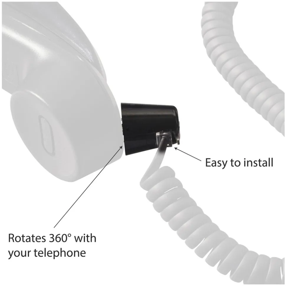 Softalk Twisstop Rotating Phone Cord Detangler - Black