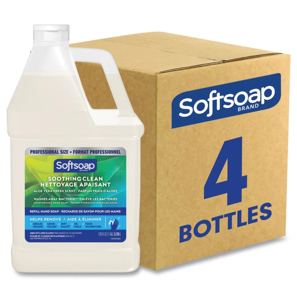 Softsoap 1 gal. Bottle Liquid Hand Soap Refill with Aloe - Aloe Vera Fresh Scent (4/Carton)