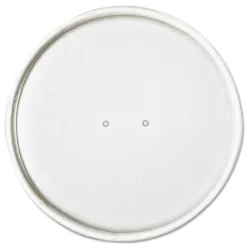 SOLO 3.9 in. Diameter x 0.9 in. h Vented Paper Lids for Food Containers, For 16 oz Containers - White (25/Bag, 20 Bags/Carton)