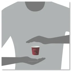 SOLO 4 oz. Bistro Design Single-Sided Poly Paper Hot Cups (50/Pack, 20 Pack/Carton)