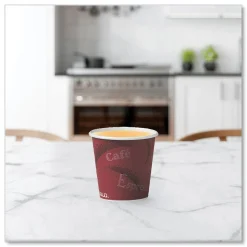 SOLO 4 oz. Bistro Design Single-Sided Poly Paper Hot Cups (50/Pack, 20 Pack/Carton)