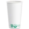 SOLO 16 oz Compostable Paper Hot Cups - White/Green (1000/Carton)
