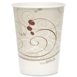 SOLO 16 oz. Double Sided Poly Paper Cold Cups - Symphony Design (1000/Carton)