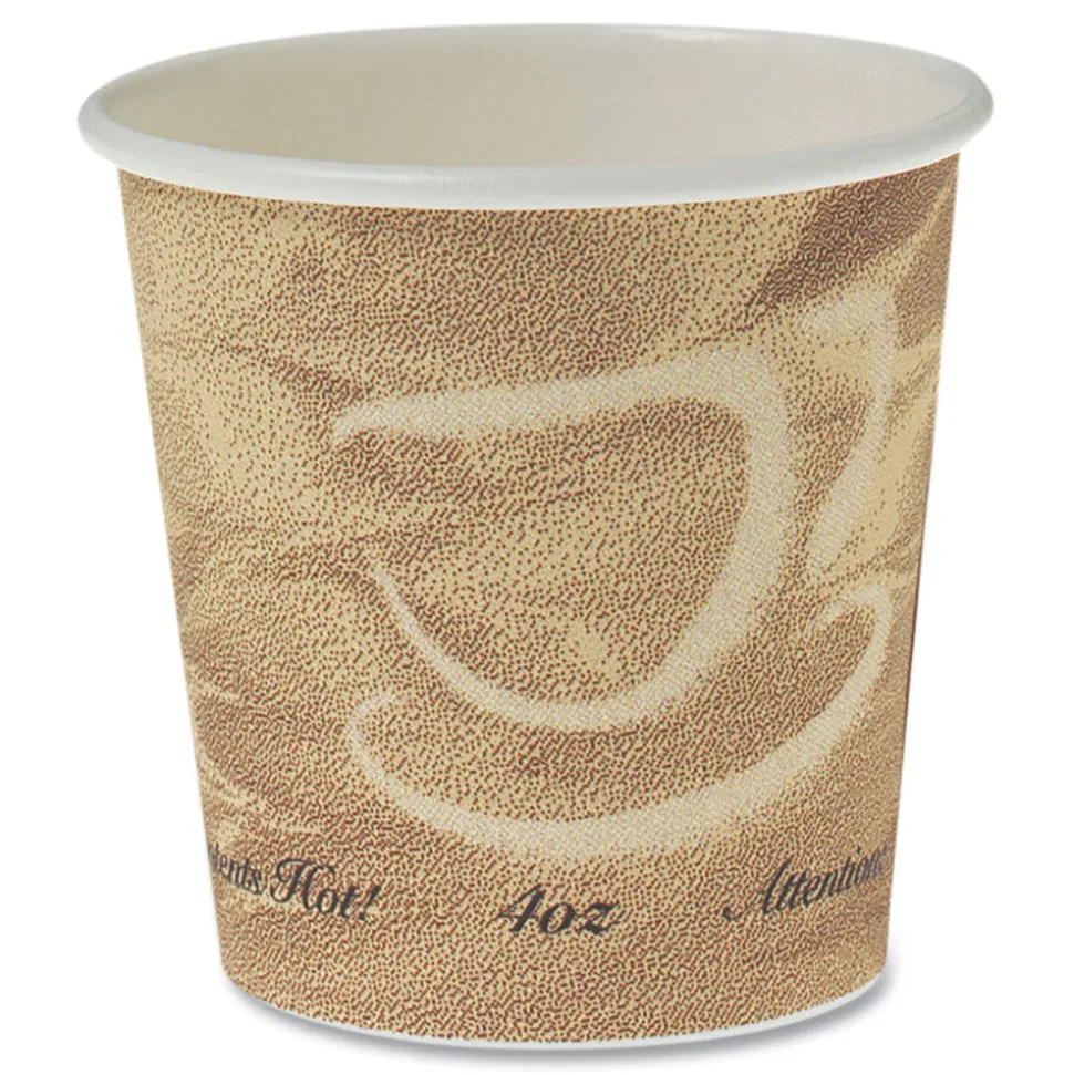 SOLO 4 oz. Mistique Design Single Sided Poly Paper Hot Cups (1000/Carton)