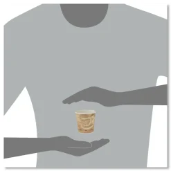 SOLO 4 oz. Mistique Design Single Sided Poly Paper Hot Cups (1000/Carton)