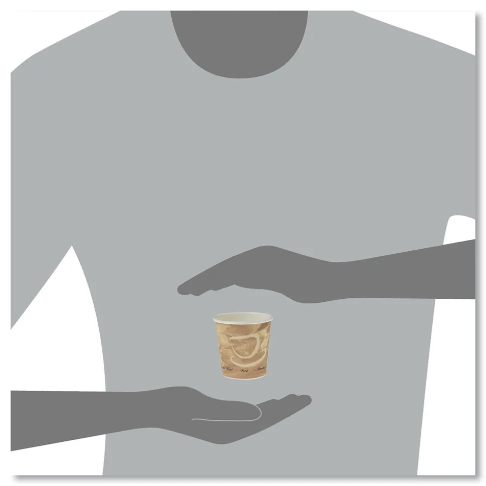 SOLO 4 oz. Mistique Design Single Sided Poly Paper Hot Cups (1000/Carton)